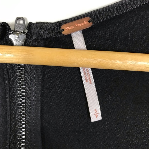 Free People Lia Denim Mini Dress - Black - Picture 4 of 7